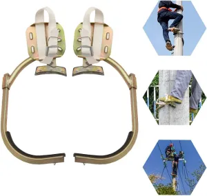 Pole Climbing Spikes, Simple to Use Climbing Tool, Tree Climbing Gear for Electric Worker, Stainless Steel Outdoor Sports Supplies,450model