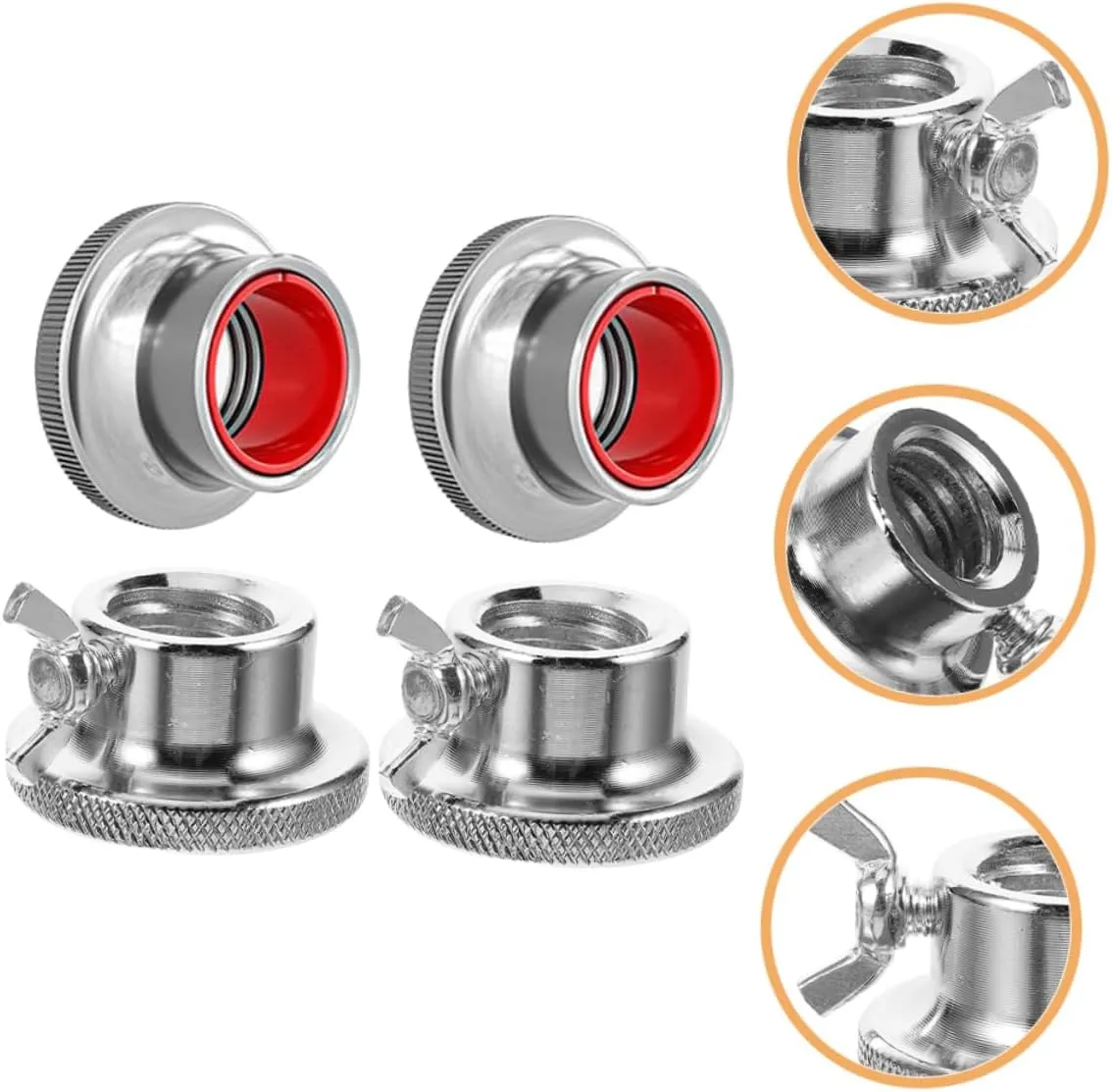 POPETPOP 4pcs Barbell Anti-slip Nut Self-locking Barbell Nuts Barbell Fixing Nut Dumbbell Bar Nut Dumbbell