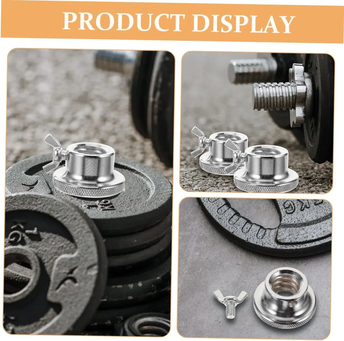 POPETPOP 4pcs Barbell Anti-slip Nut Self-locking Barbell Nuts Barbell Fixing Nut Dumbbell Bar Nut Dumbbell