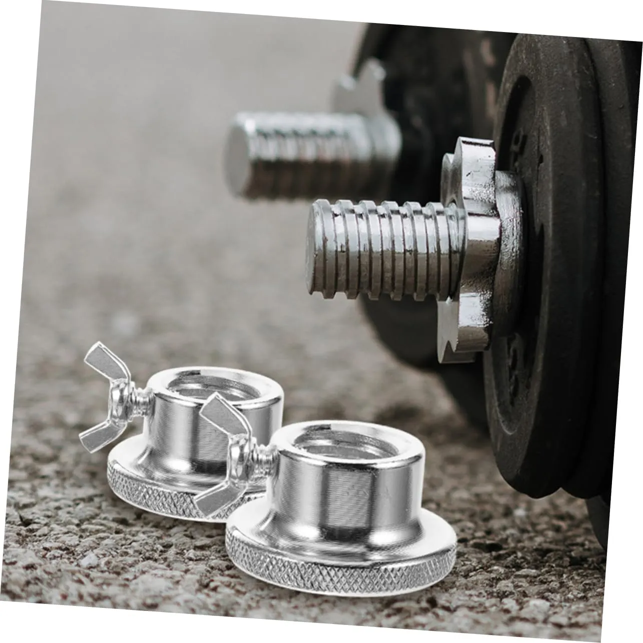 POPETPOP 4pcs Barbell Anti-slip Nut Self-locking Barbell Nuts Barbell Fixing Nut Dumbbell Bar Nut Dumbbell