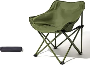 Portable Camp Chairs for Adults, Sturdy and Durable Camp Chairwith Carry Bag, Lightweight Camping Chairs for Beach Garden, Terrace (Color : Green)