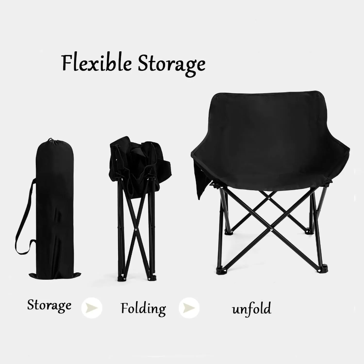 Portable Camp Chairs for Adults, Sturdy and Durable Camp Chairwith Carry Bag, Lightweight Camping Chairs for Beach Garden, Terrace (Color : Green)