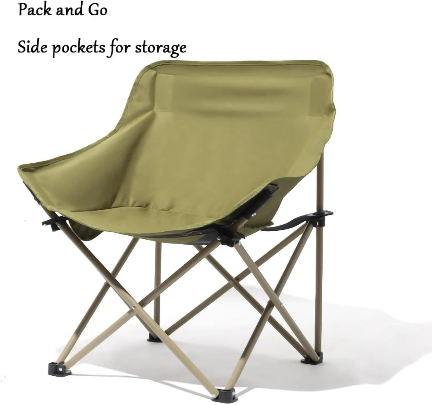 Portable Camp Chairs for Adults, Sturdy and Durable Camp Chairwith Carry Bag, Lightweight Camping Chairs for Beach Garden, Terrace (Color : Green)