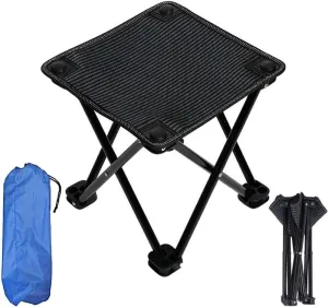 Portable Camping Chair, Folding Camping Stool, Outdoor Folding Chair for Camping, Beach, Hiking, Festivals Outdoor with Folding in Compact Bag, Supports 300k