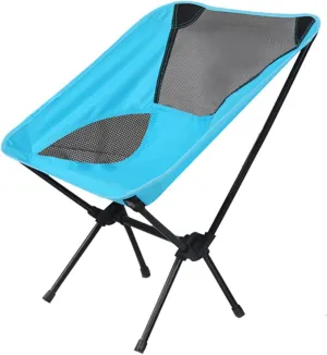 Portable Camping Chair Lightweight Compact Folding Chair Mesh for Outdoor Camp Travel Beach Picnic Festival Hiking Backpacking,B