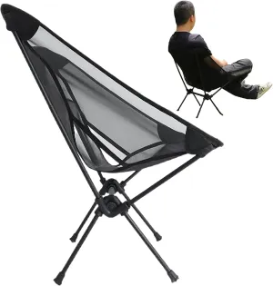 Portable Camping Chair,Foldable Mesh Chairs Camping - Weight Capacity Seat for Beach Sports Hiking Campsite Gatherings Lawn Activity
