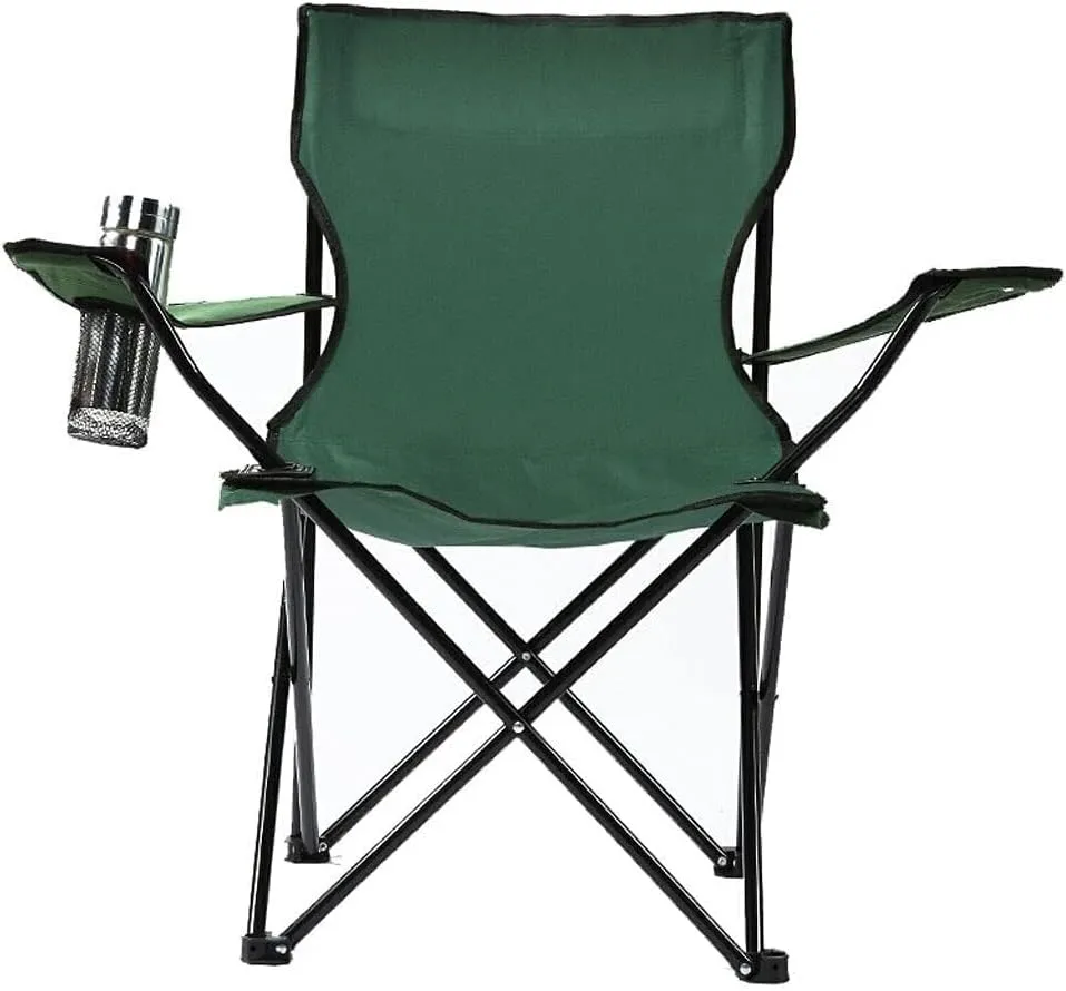 Portable Folding Camping Chair, Ultra-Light, 220 lbs Capacity with Cup Holder, Anti-Slip, Breathable Mesh, for Outdoor & Indoor Use