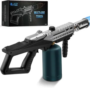Powerful Grill Torch Gun | Propane Torch Gun, Adjustable Flamethrower | Blowtorch for BBQ, Camping, Charcoal Lighter & Fire Starter, 800,000BTU