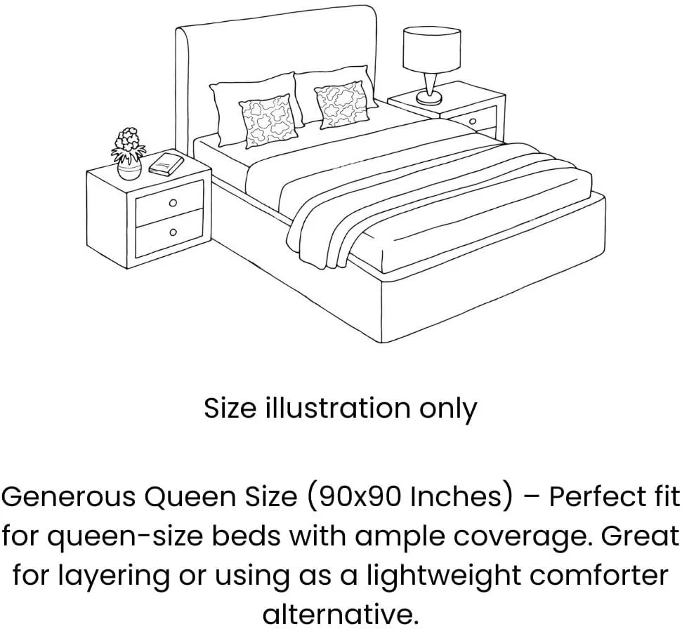 Prewashed Waffle Blanket 100% Combed Cotton - Soft, Lightweight, and Breathable - All-Season Cozy Blanket for Bed, Couch, or Sofa - 90x90 Inch Queen Size Thermal Throw Blanket White