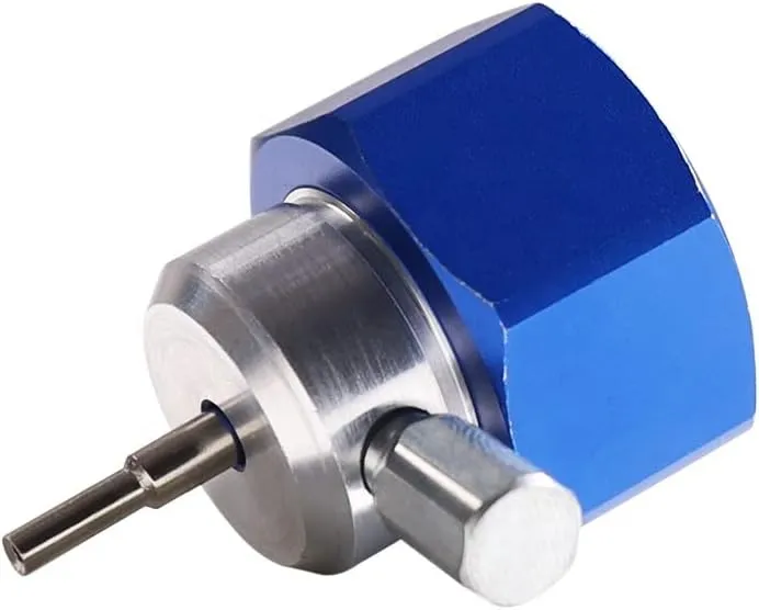 Propane Refilling & Charging Adapter for Airsoft and Green Gas Cans with Silicone Oil Port (Blue)