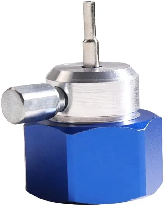 Propane Refilling & Charging Adapter for Airsoft and Green Gas Cans with Silicone Oil Port (Blue)