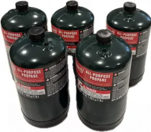 Propane Replacement Fuel Cylinders 16 ounces Camping (5 Pack)