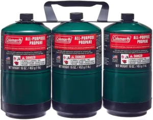 Propane Replacement Fuel Cylinders Camping- 16 Oz (6 Pack) Ready to Use