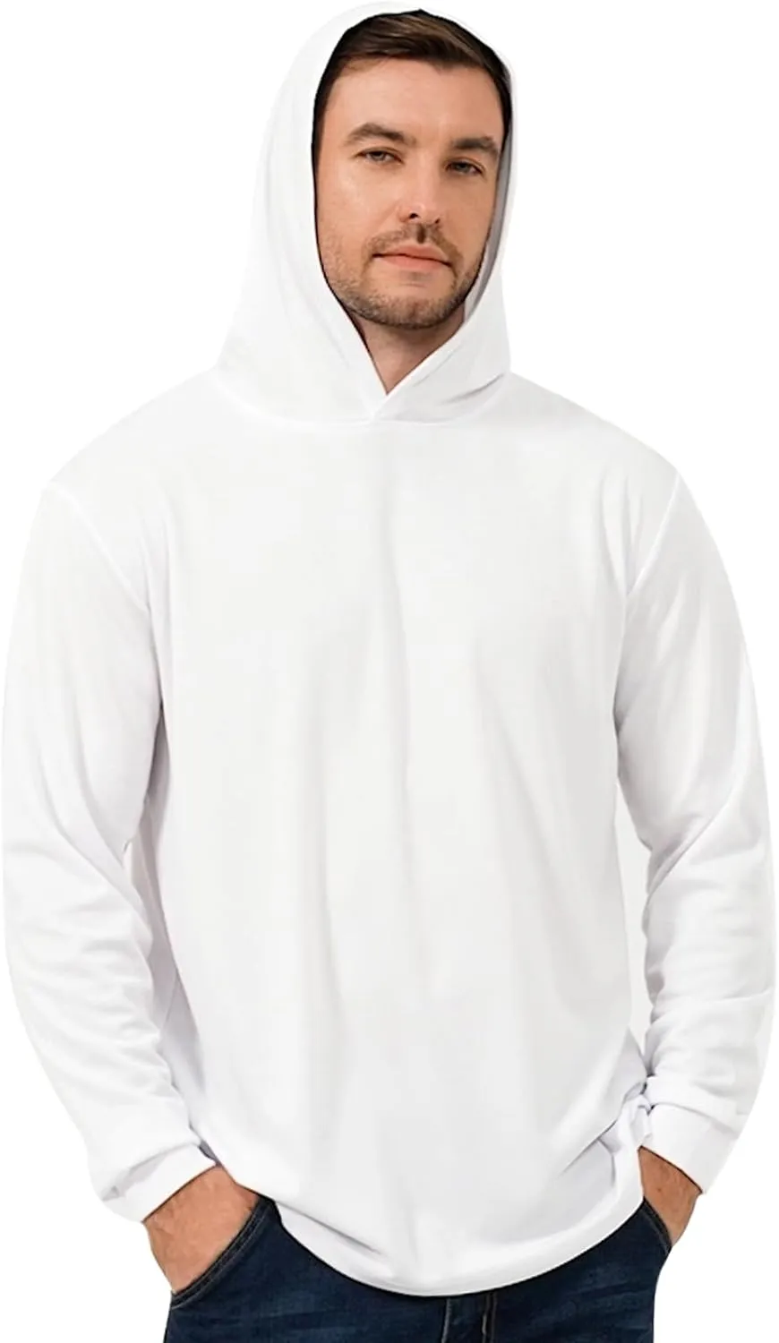 ProtectX High Visibility Sun Protection Lightweight Long Sleeve Hoodie, UPF 50  Quick-Dry, SPF UV Shirt, Active Wear