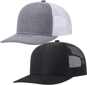 Quanhaigou Trucker Hat - Mesh Snap Back - Unisex Adjustable Baseball Cap - Outdoor Hats for Men Women