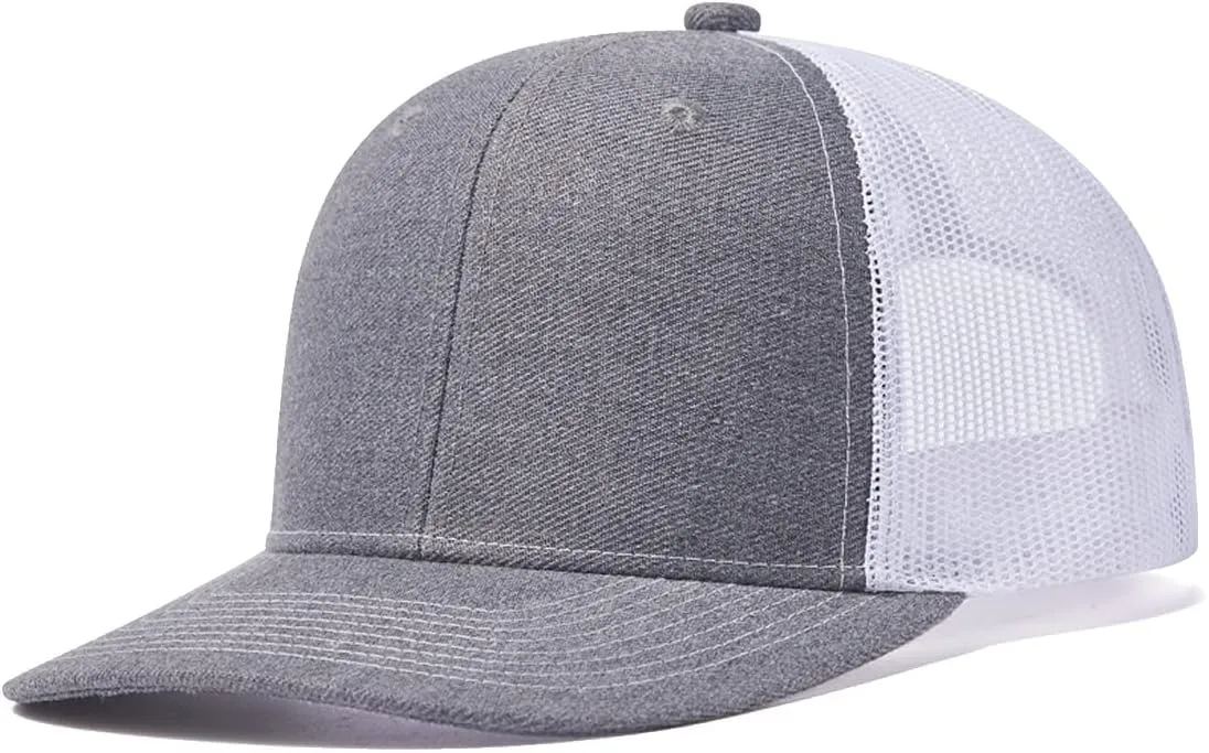 Quanhaigou Trucker Hat - Mesh Snap Back - Unisex Adjustable Baseball Cap - Outdoor Hats for Men Women