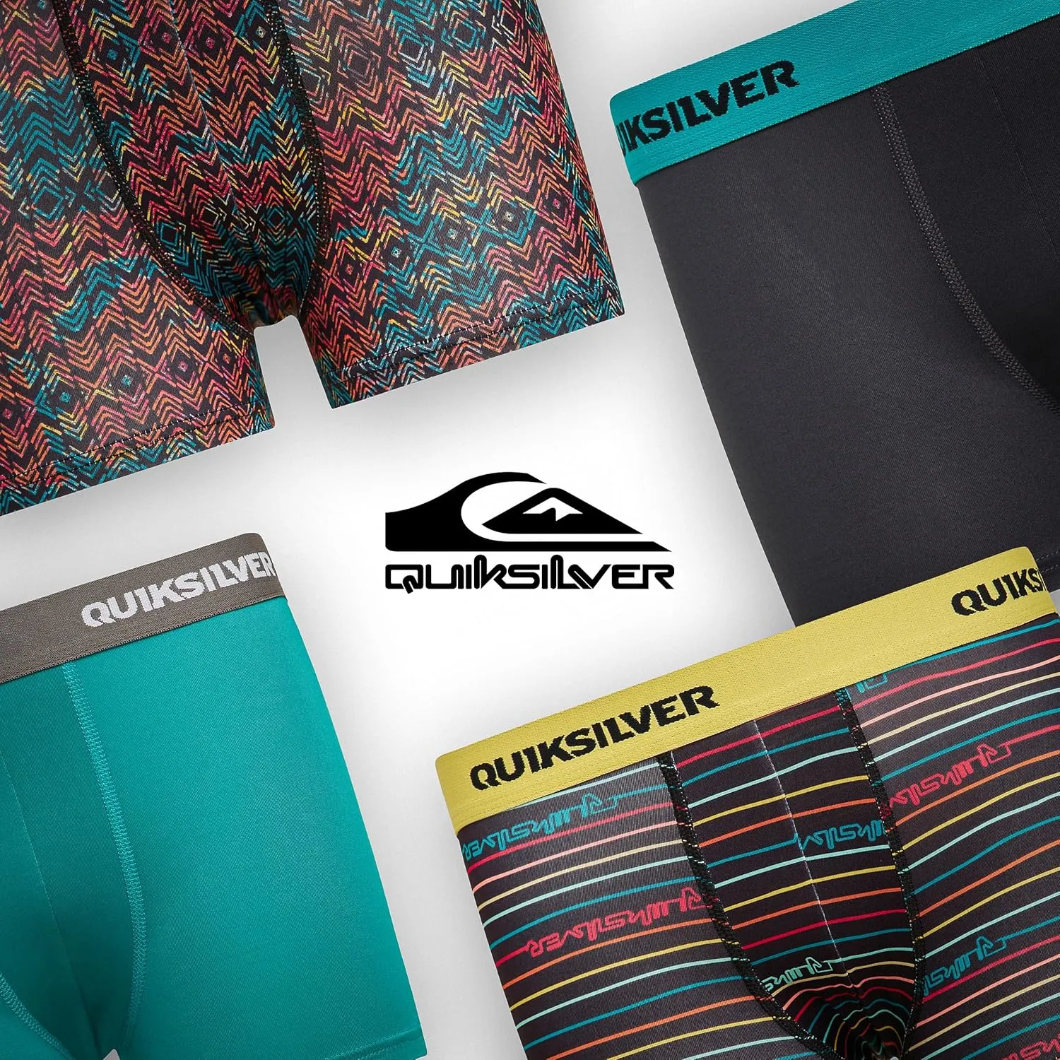 Quiksilver Boys Underwear 4 Pack Boxer Briefs for Boys 6-18 Durable Stretch Breathable Moisture Wicking