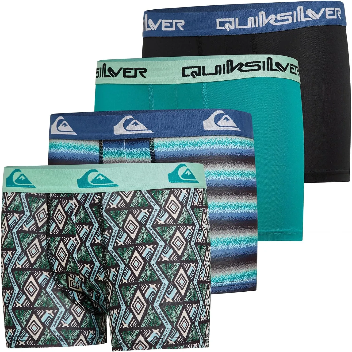 Quiksilver Boys Underwear 4 Pack Boxer Briefs for Boys 6-18 Durable Stretch Breathable Moisture Wicking