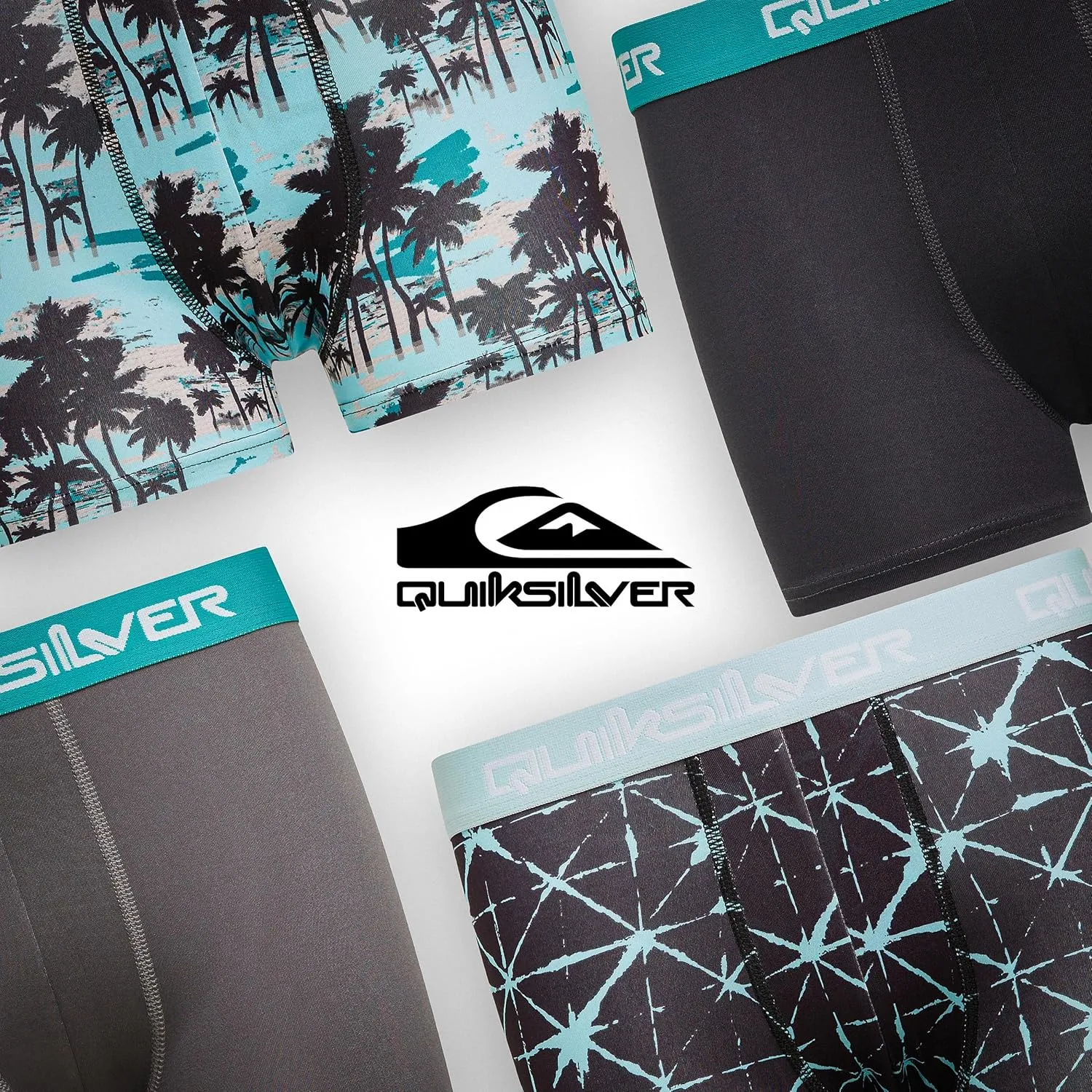 Quiksilver Boys Underwear 4 Pack Boxer Briefs for Boys 6-18 Durable Stretch Breathable Moisture Wicking