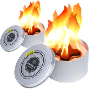 Radiate - 2 Pack Outdoor Portable Campfire - 3 Hours of Warmth and Burn Time - 4” Reusable Fire Pit for Camping, Smores, Cooking, and Picnics - Recycled Soy Wax