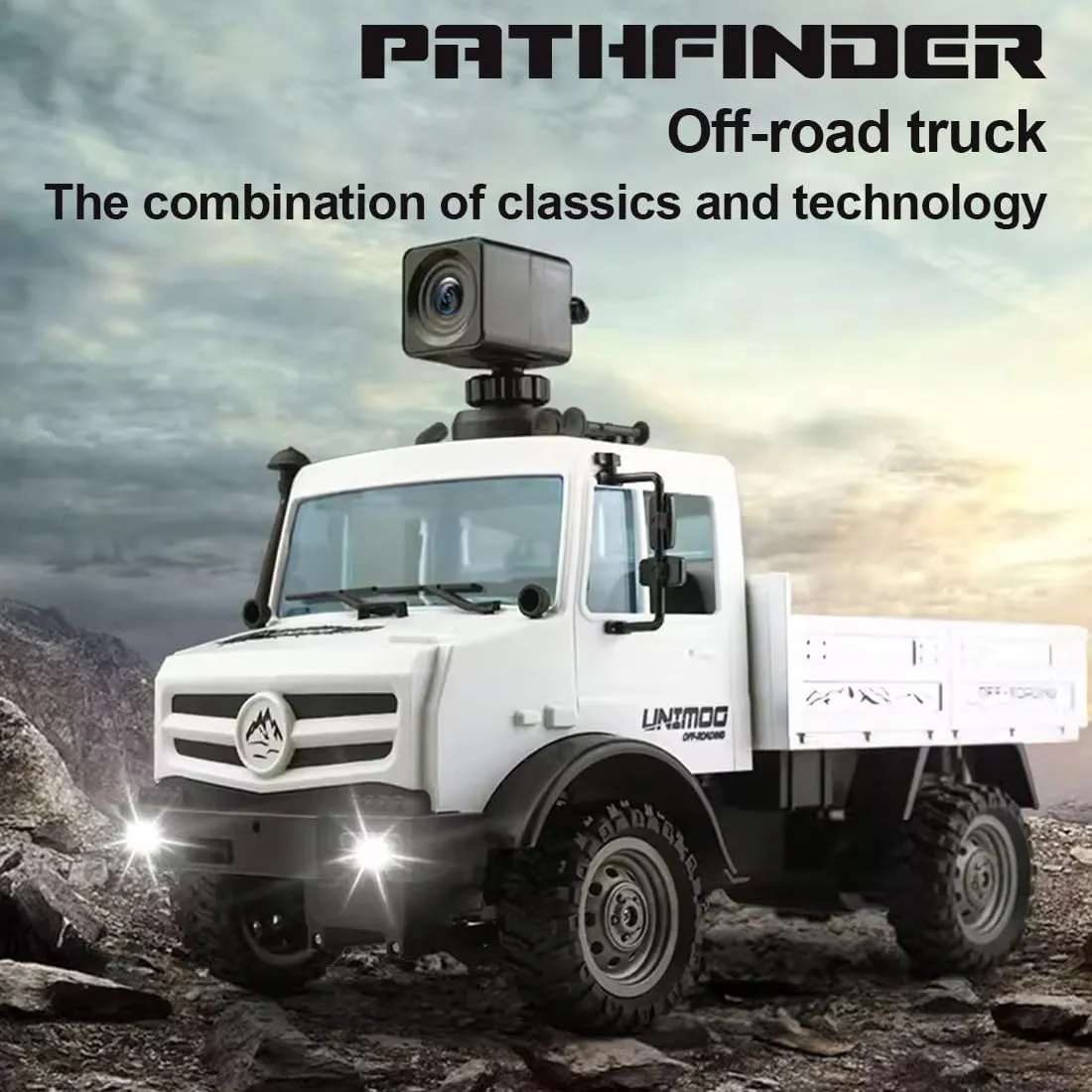 RC Brushed Off-Road Unimog Truck, 1/16 Full-Scale Electric Brushed RWD Off-Road Truck Model (RTR Version)
