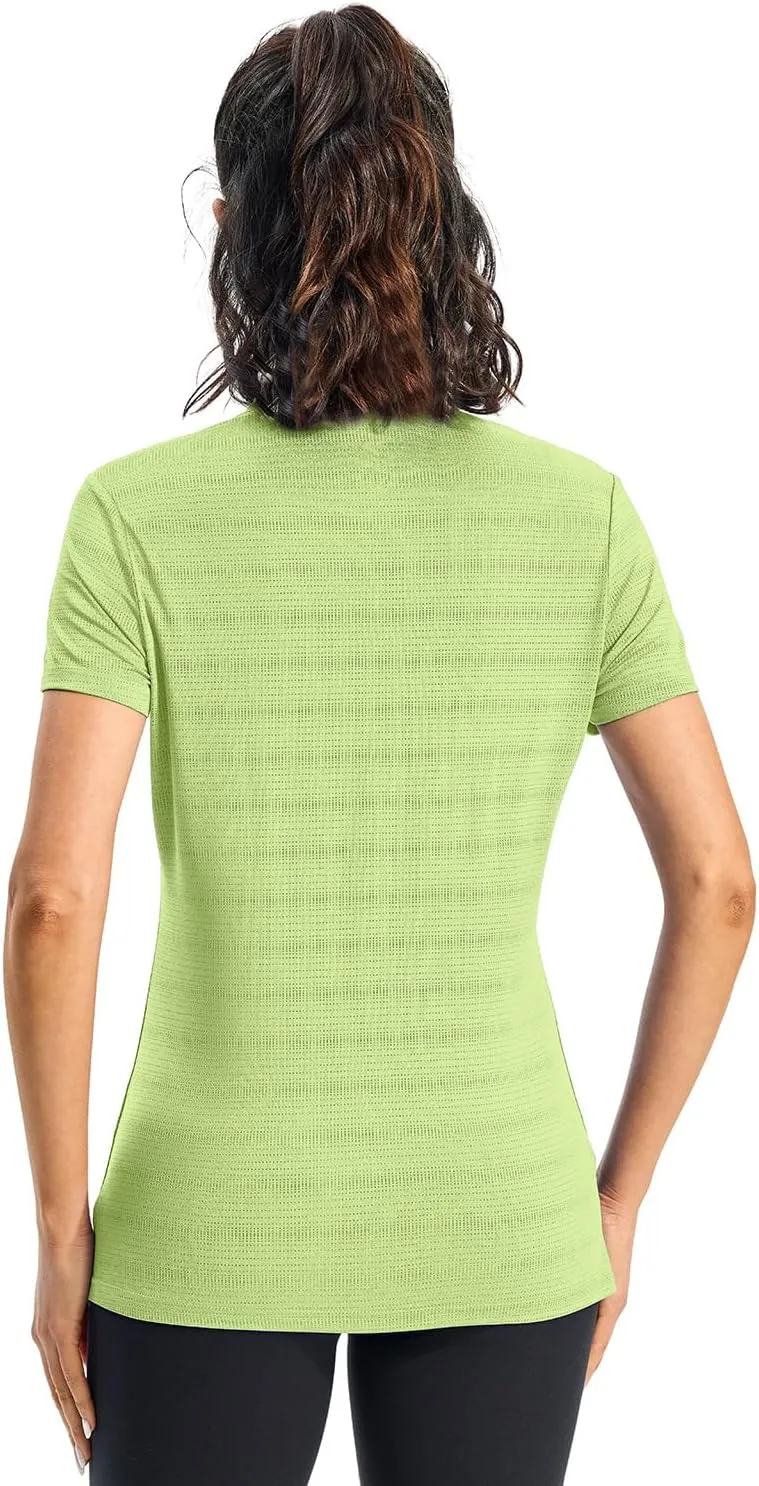 Rdruko Women's Hiking Shirts Short Sleeve UPF 50  Sun Protection Lightweight Dry Fit Running Fishing Shirts