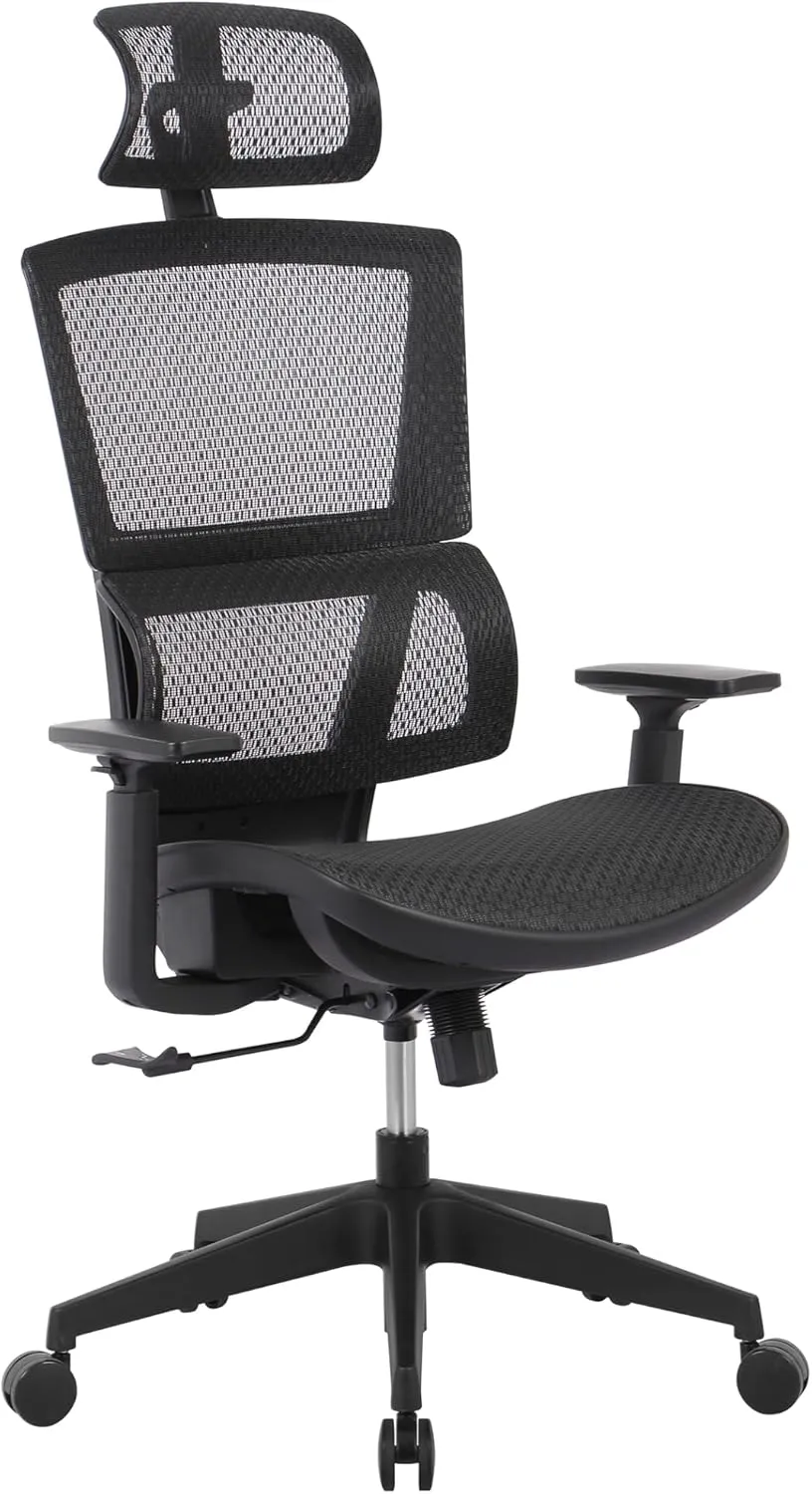 Realspace® Radano Mesh High-Back Executive Office Chair, Black, BIFMA Compliant