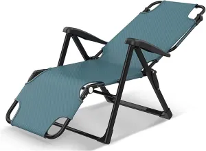 Recliner Deck ChairsLightweight Folding Zero Gravity Lounge ChairPatio Adjustable Reclining Vision