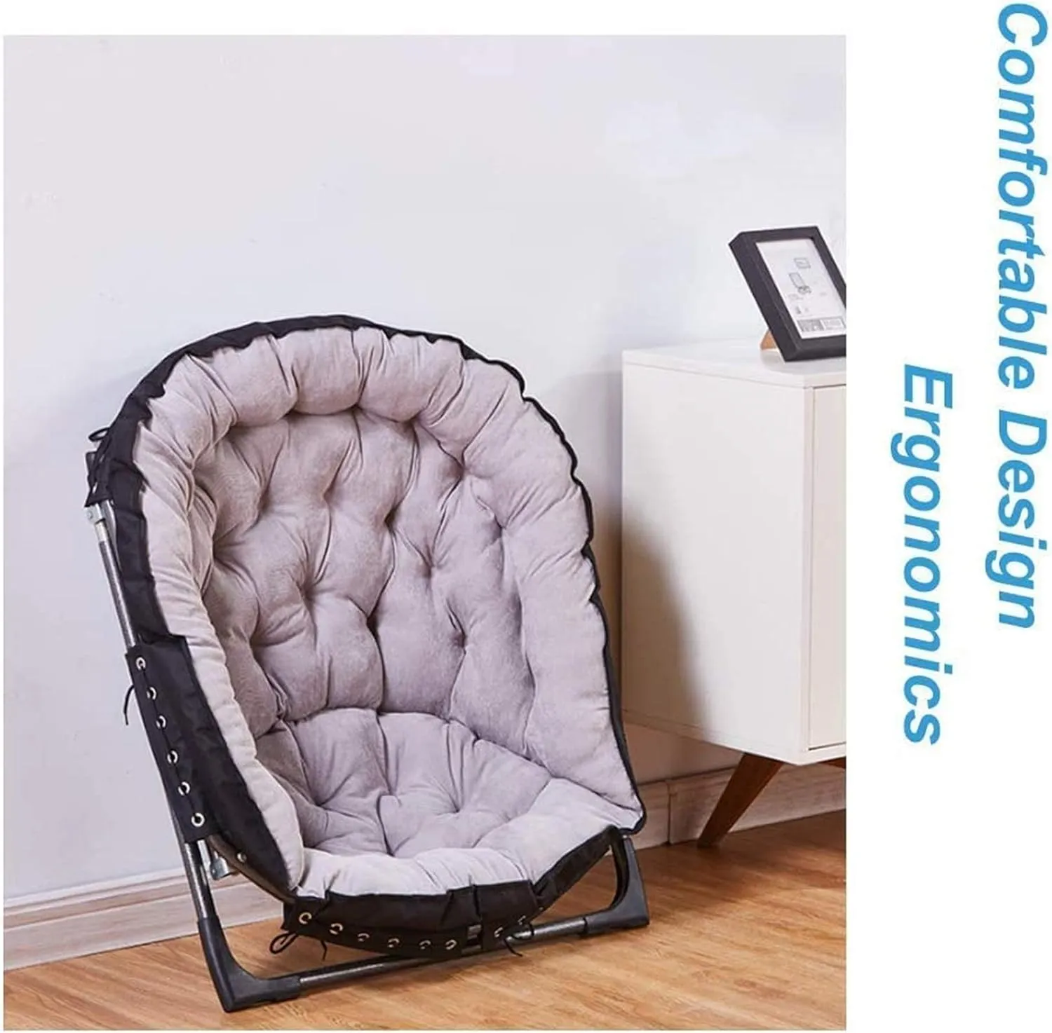 Recliner Recliner Sun Loungers Moon Chair Padded Camping Chairs Outdoor Leisure Stools Foldable Portable Summer Fishing Chair with Cushion Living Room Balcony Garden Patio Beach