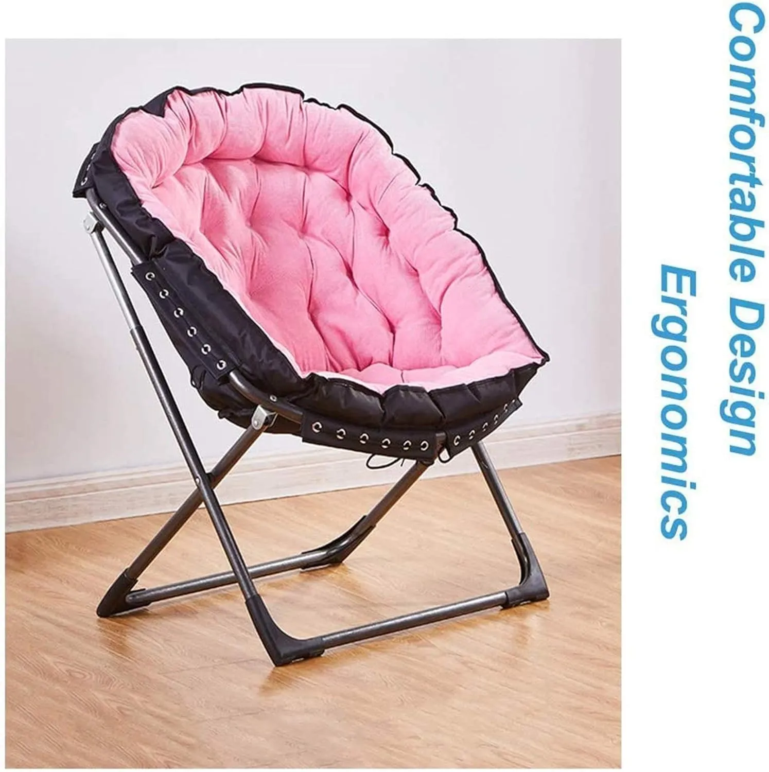 Recliner Recliner Sun Loungers Moon Chair Padded Camping Chairs Outdoor Leisure Stools Foldable Portable Summer Fishing Chair with Cushion Living Room Balcony Garden Patio Beach