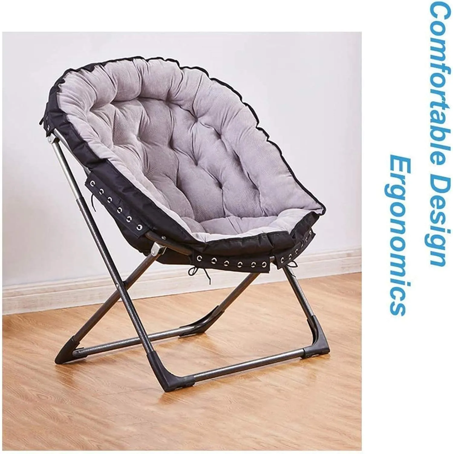 Recliner Recliner Sun Loungers Moon Chair Padded Camping Chairs Outdoor Leisure Stools Foldable Portable Summer Fishing Chair with Cushion Living Room Balcony Garden Patio Beach