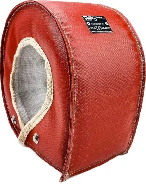 RED UNIVERSAL T6 Turbo Blanket Holds 2400 degrees. MADE IN USA unlike the rest. Fits most T6 turbochargers including Garrett, Precision, Turbonetics DETROIT DIESEL, CUMMINS