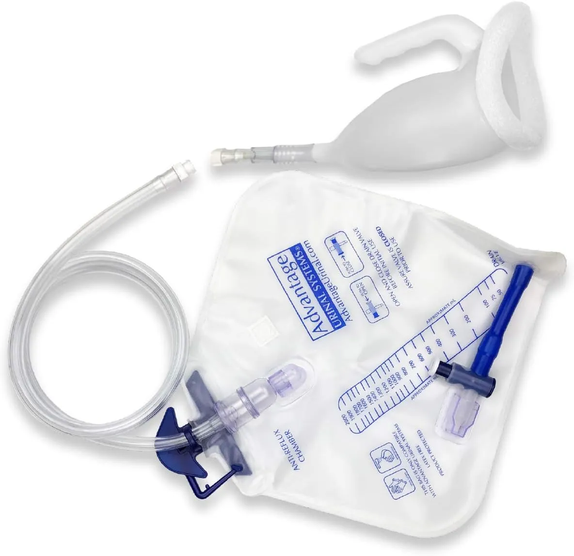 Reusable Portable Female Comfort Fit Advantage Urinal System with Spill Proof Collection Bag