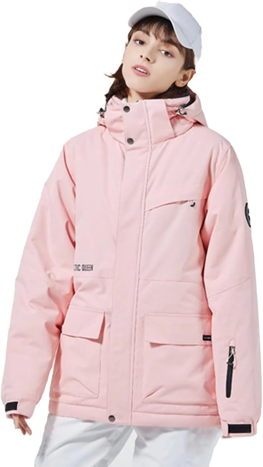 RIUIYELE Women's Ski Jackets and Pants Set Waterproof Insulated Snowsuit Winter Warm Skisuit Fashion Snowboarding Snow Coat