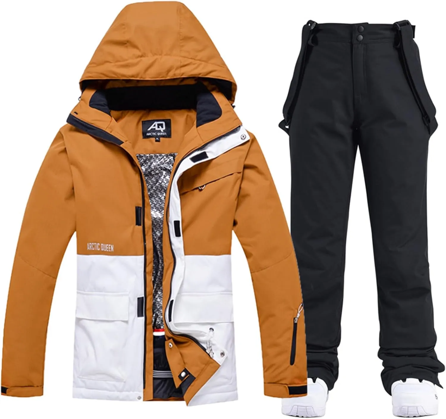 RIUIYELE Women's Ski Jackets and Pants Set Waterproof Insulated Snowsuit Winter Warm Skisuit Fashion Snowboarding Snow Coat