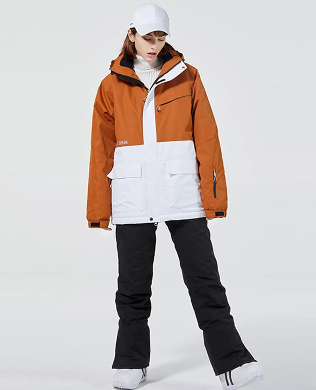 RIUIYELE Women's Ski Jackets and Pants Set Waterproof Insulated Snowsuit Winter Warm Skisuit Fashion Snowboarding Snow Coat