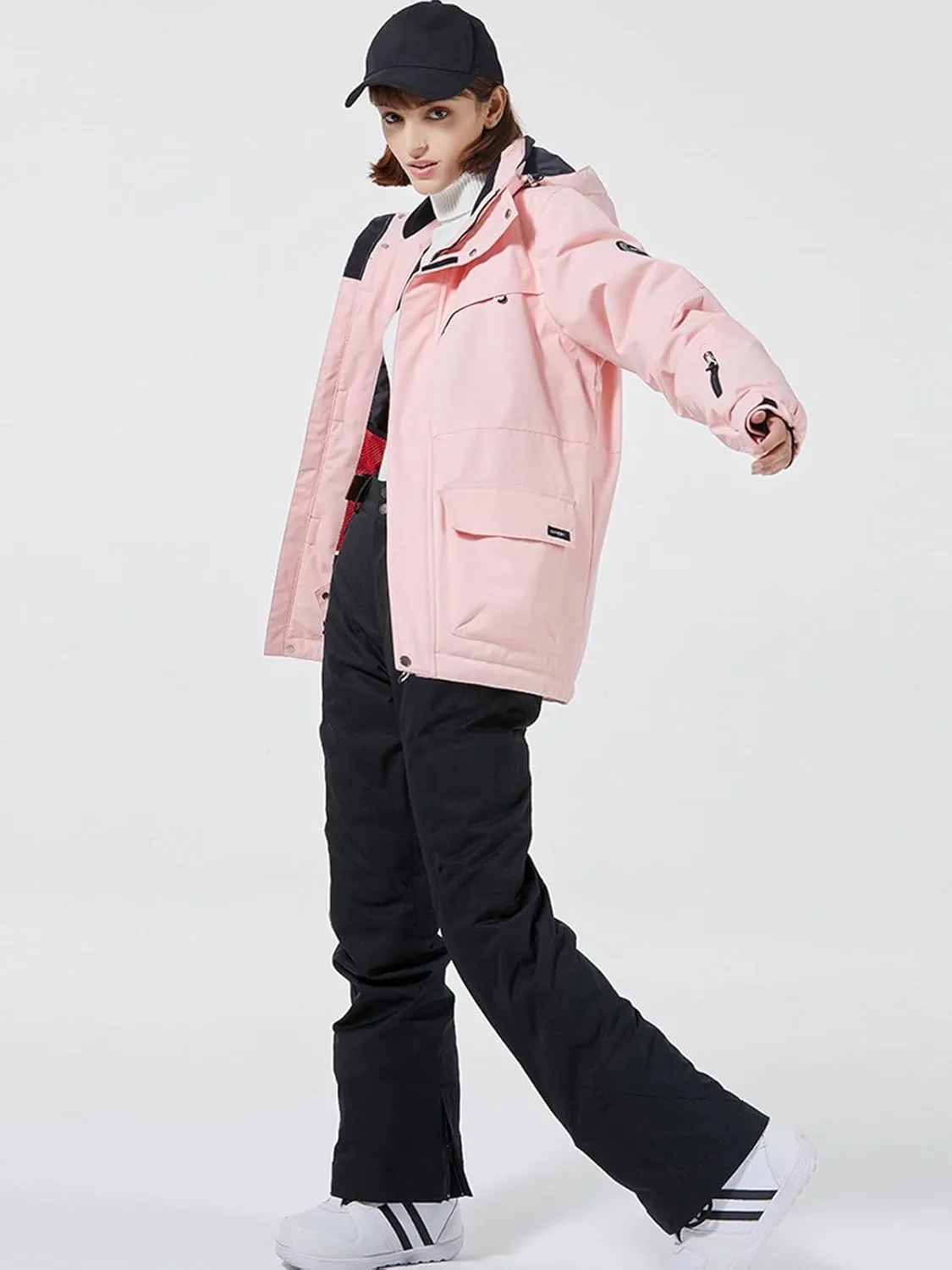 RIUIYELE Women's Ski Jackets and Pants Set Waterproof Insulated Snowsuit Winter Warm Skisuit Fashion Snowboarding Snow Coat