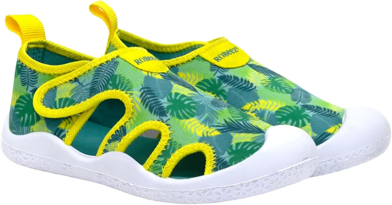 Robeez Kids Water Shoes Boys & Girls Slip Resistant Neoprene Aqua Shoes for Summer, Beach, Pool - Infant/Toddler, 12 Months - 3.5 Years