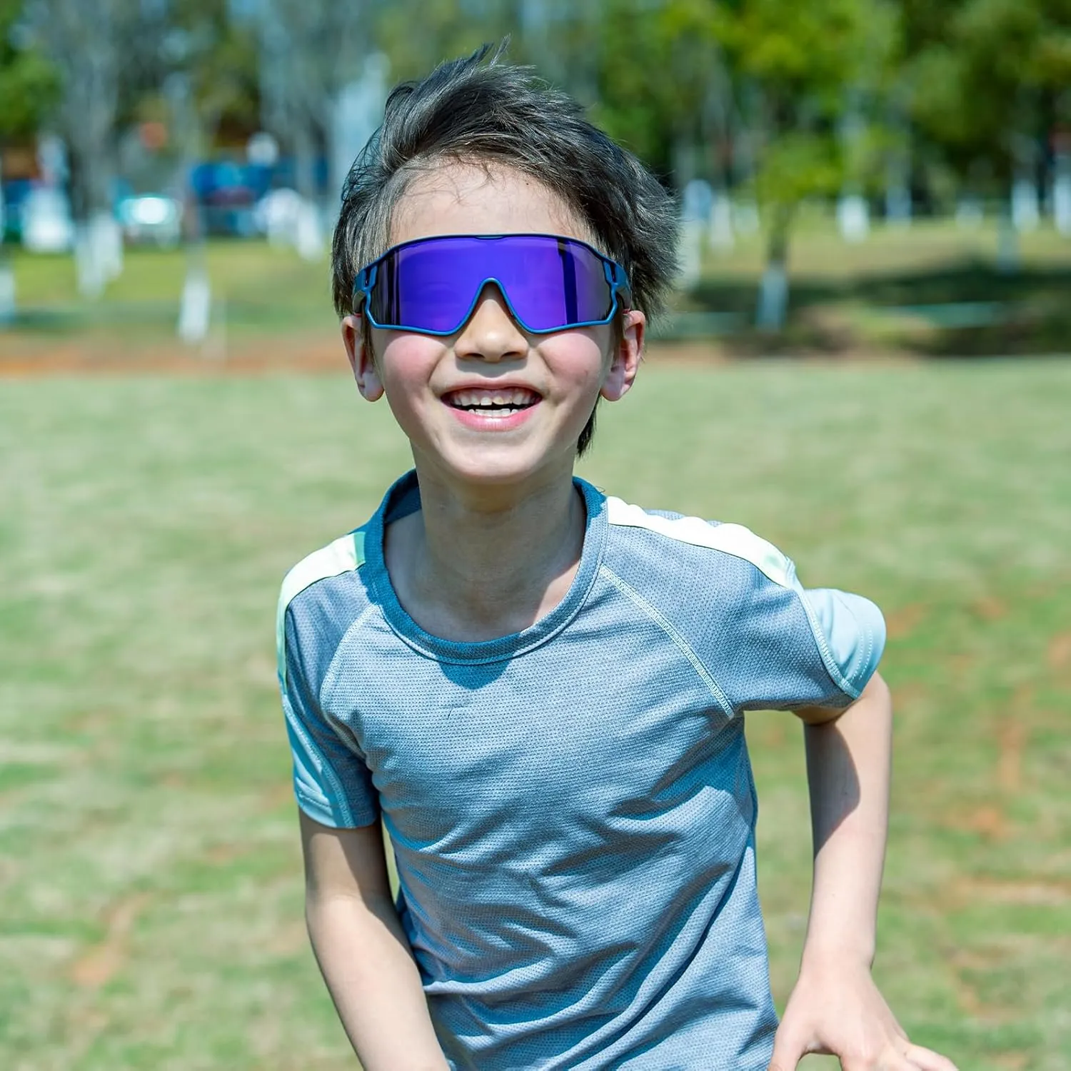 ROCKBROS Kids Polarized Sunglasses Cycling Glasses Sport Sunglasses UV400 Protection for Youth Boys Girls Age 8-14