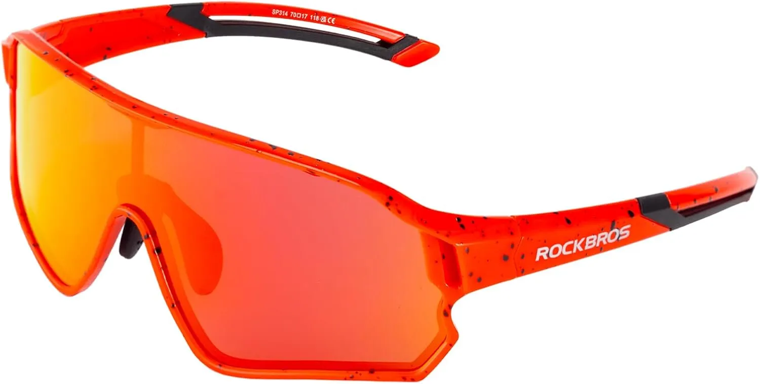 ROCKBROS Kids Polarized Sunglasses Cycling Glasses Sport Sunglasses UV400 Protection for Youth Boys Girls Age 8-14