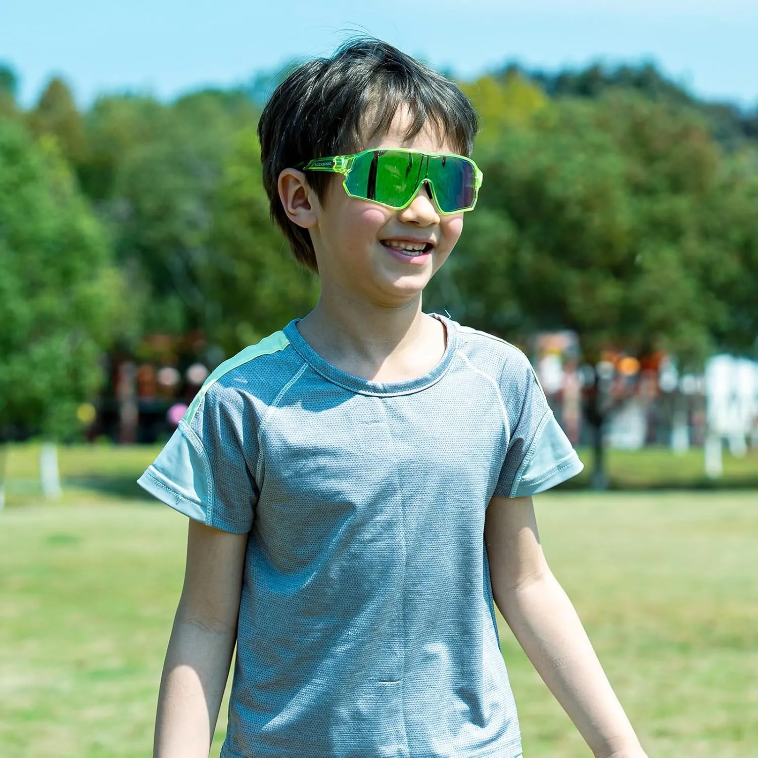 ROCKBROS Kids Polarized Sunglasses Cycling Glasses Sport Sunglasses UV400 Protection for Youth Boys Girls Age 8-14