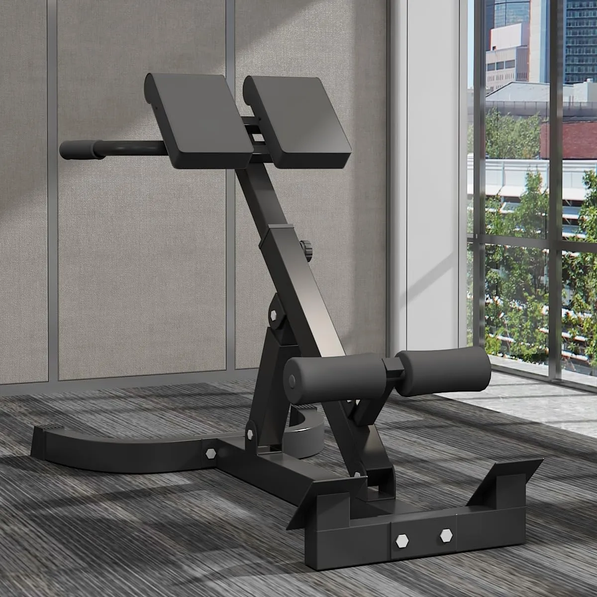 Roman Chair - Adjustable and Foldable Roman Stool, Suitable for Home Gyms, Can Bear 260 Pounds