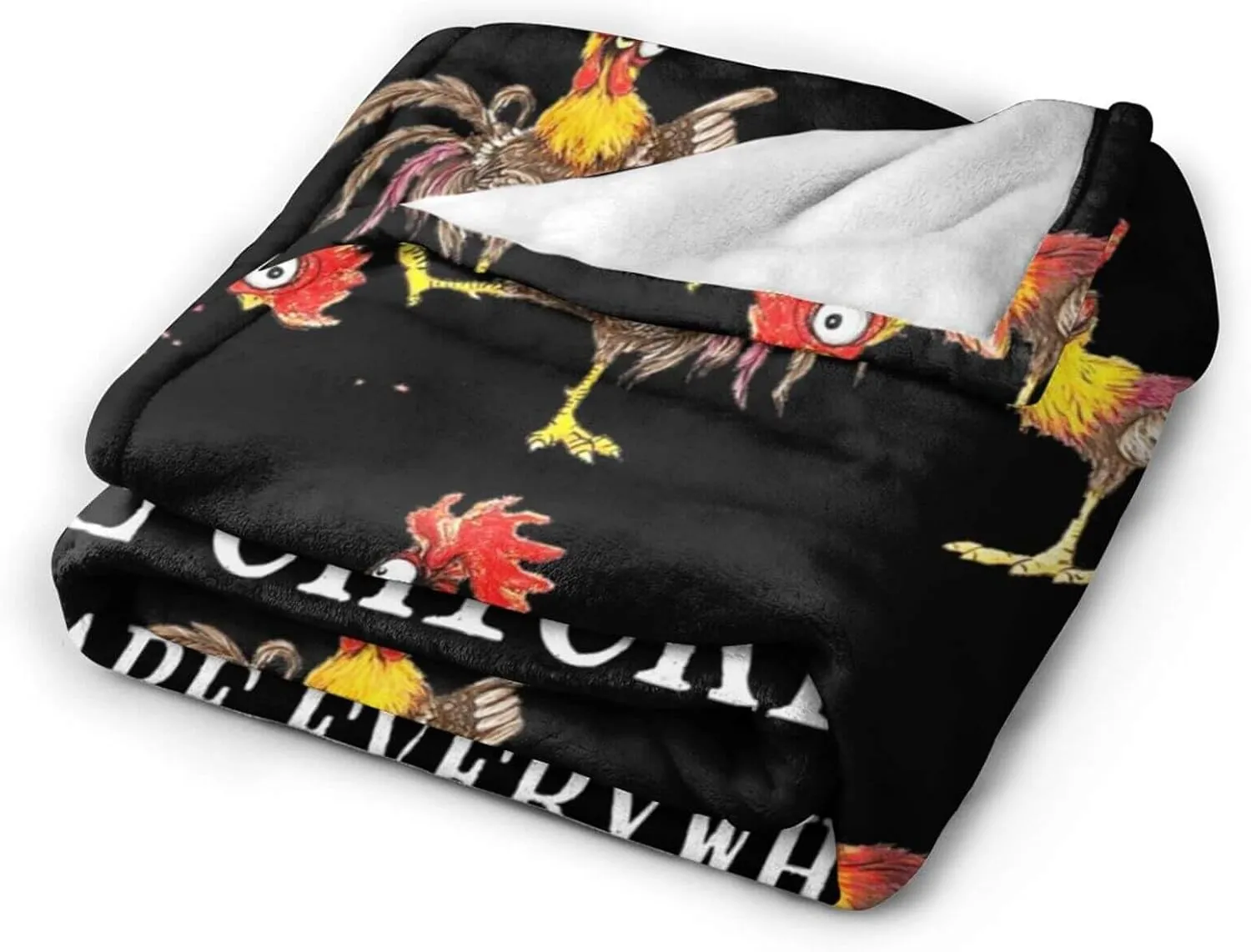 Rooster Chicken Blanket for Boys Girls, Cute Cock Chickens Themed Design Printed Throw Blankets for Kids Lap, Chair Sofa, Warm Soft Cozy Blanket, 40"x 50"