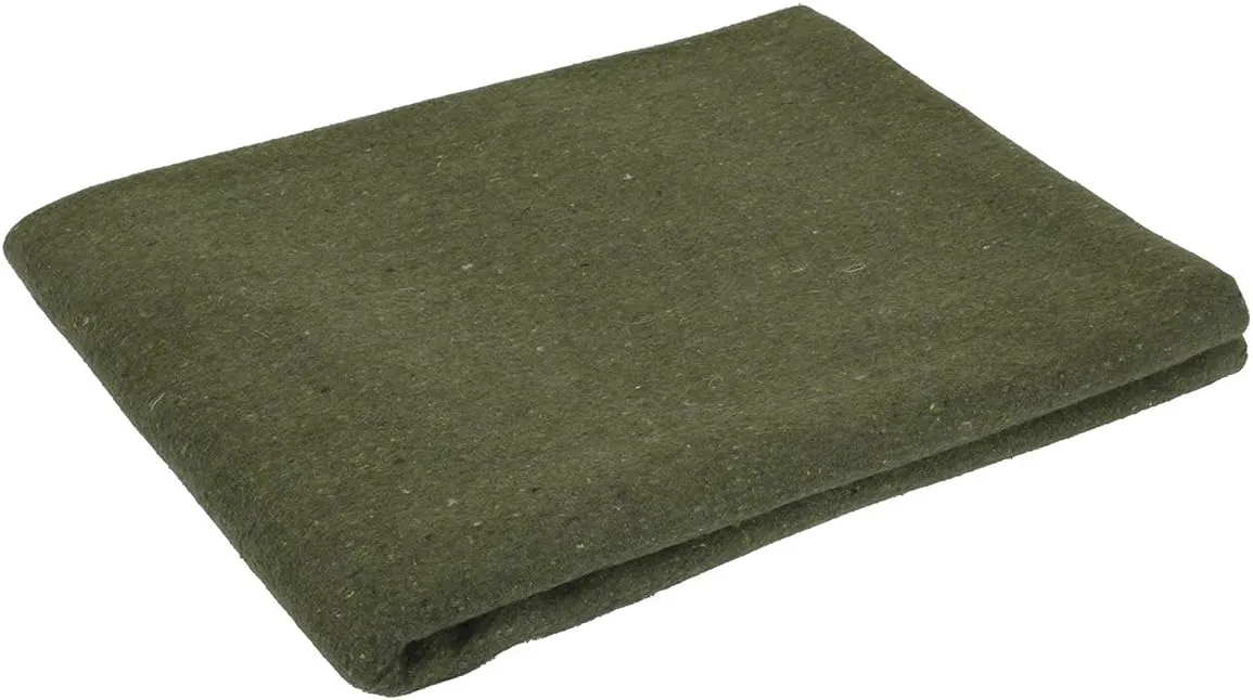 Rothco Wool Rescue Survival Blanket – Warm Emergency Outdoor, Camping Sleep Throw (Olive Drab, 60" x 80")