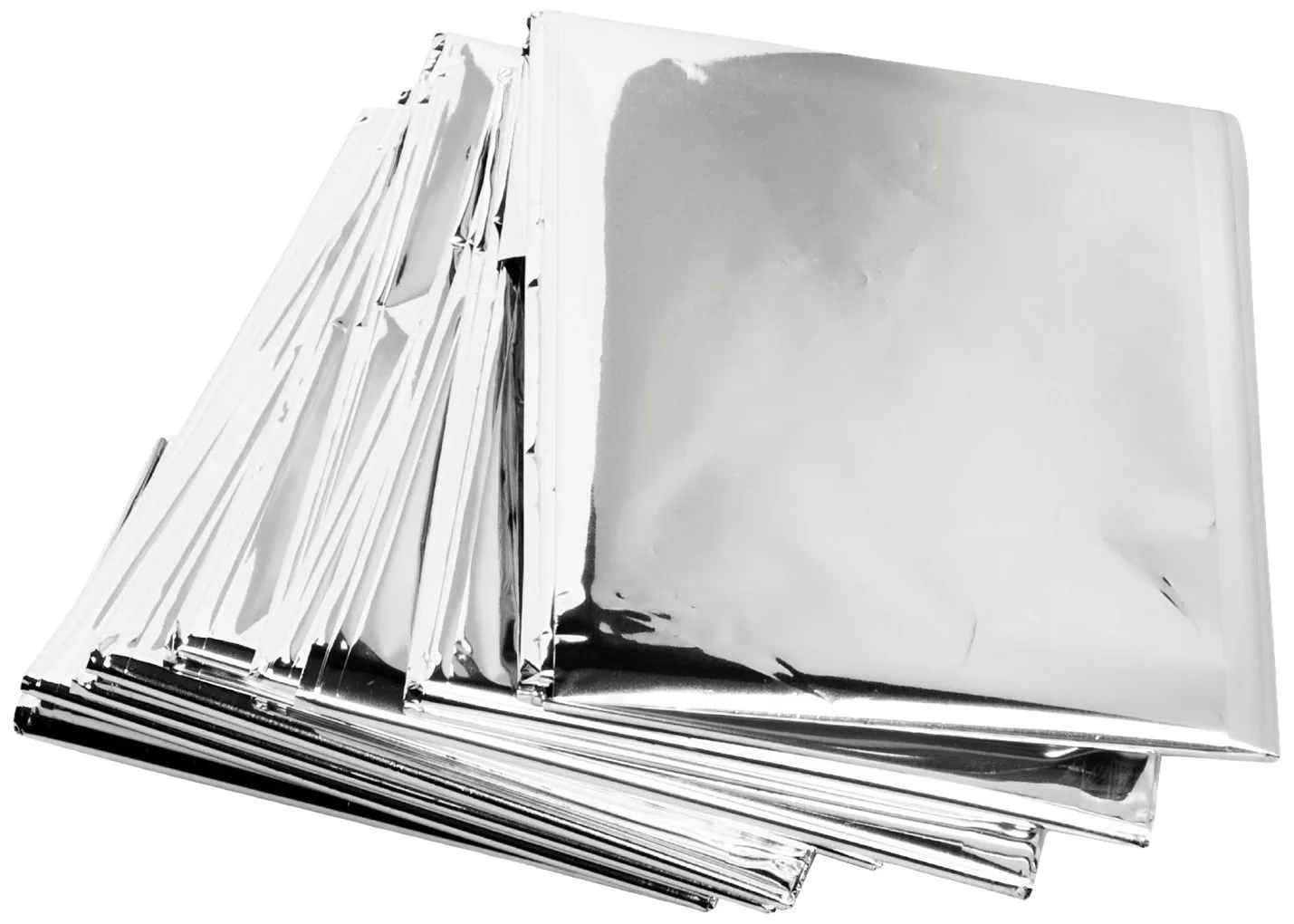 Science Purchase 20 Pack Emergency Mylar Thermal Blankets, 54" x 84", Silver,Large, 73MYLARPK20