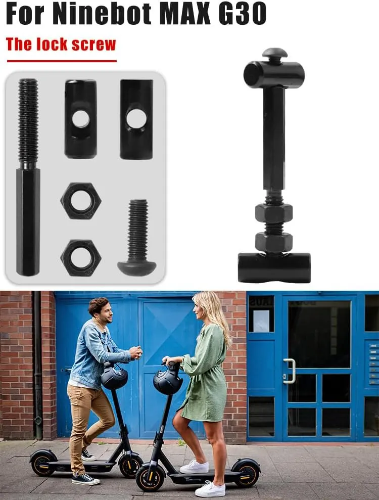 Scooter Folding Pole Fittings Assessories for Segway Ninebot Max G30 Electric Scooter, Front Folding Pole Kit Parts Replacement Spare Parts