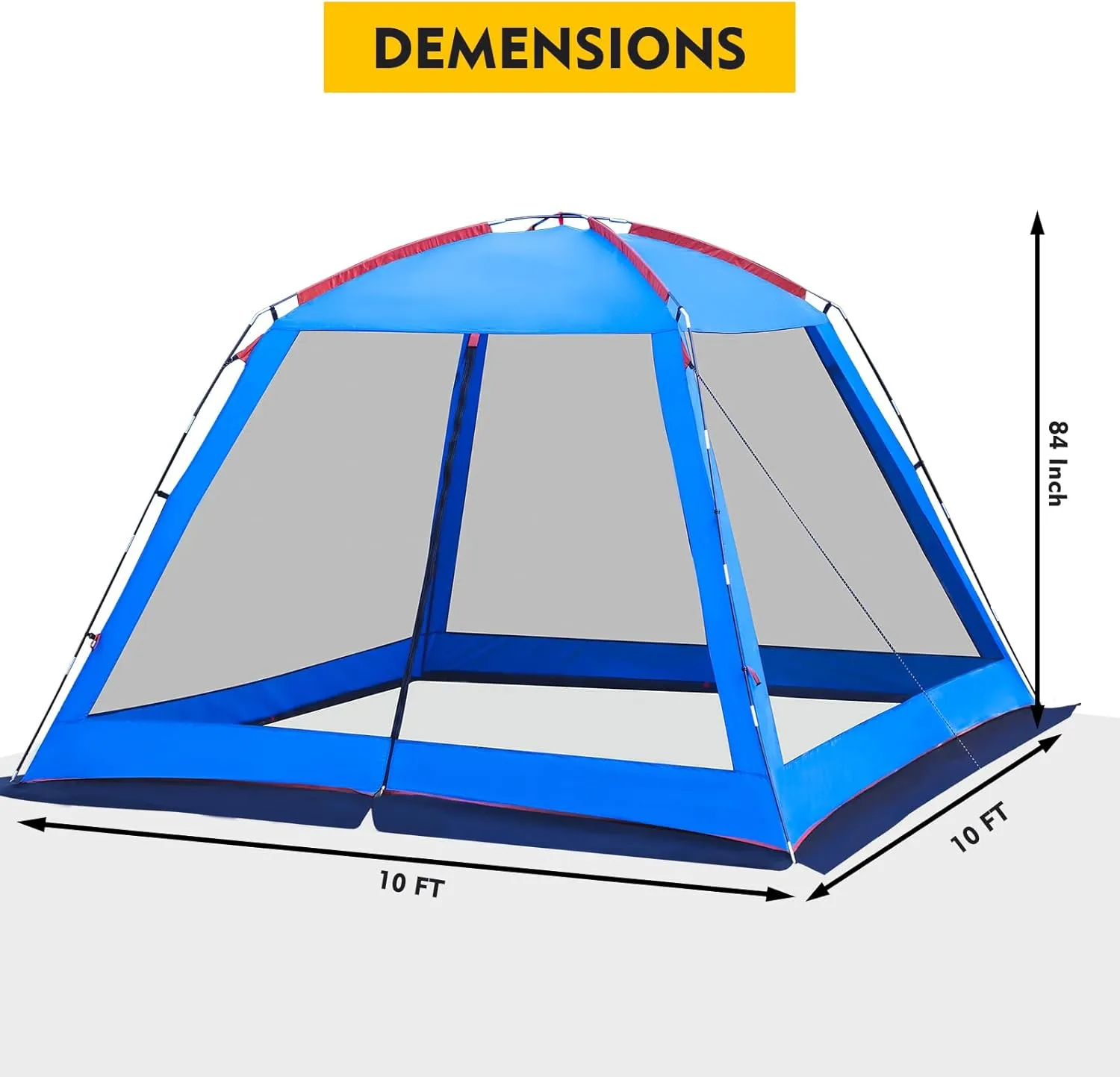 Screened Camping Tent Weatherproof Camping Canopy Camping Tent Screen Shelter Gazebos for Patios Outdoor Activities