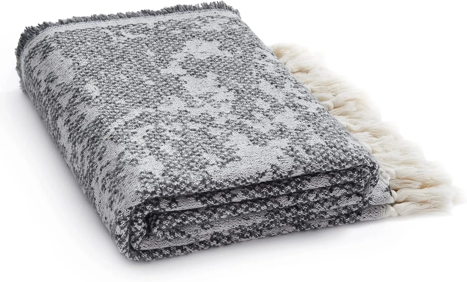 SE SOFTEXLY Throw Blanket, Machine Washable Fringes Wool Blanket, Cozy Soft Throw Blanket for Couch Bed Sofa, Camping Blanket for Survival, Emergency, Farmhouse Outdoor Blanket (59" x 60",Black)