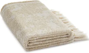 SE SOFTEXLY Throw Blanket, Machine Washable Fringes Wool Blanket, Cozy Soft Throw Blanket for Couch Bed Sofa, Camping Blanket for Survival, Emergency, Farmhouse Outdoor Blanket (59" x 60",Yellow)