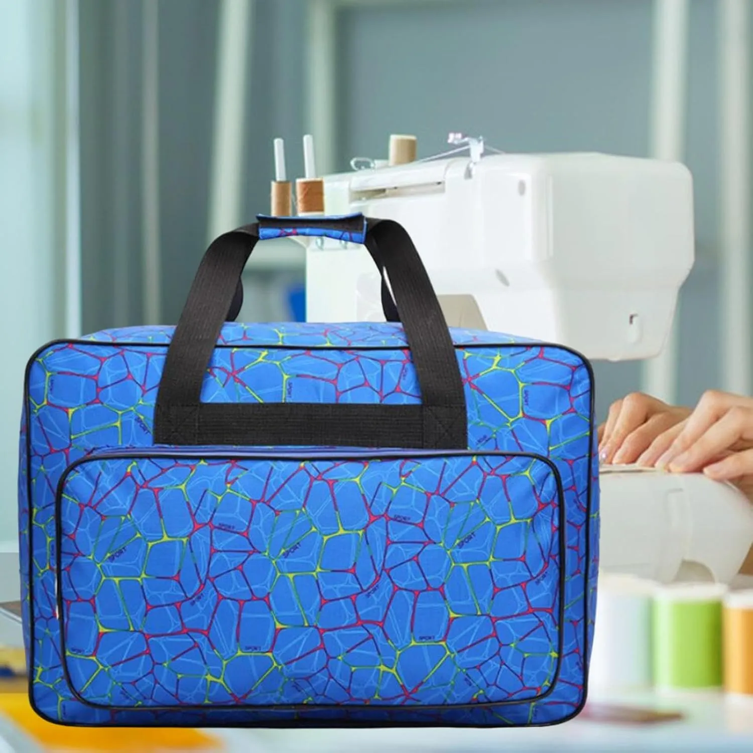 Sewing Machine Storage Bag for Travel and Home Use, Blue